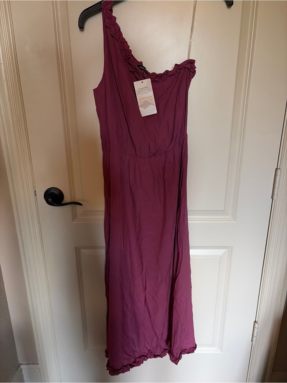 NWT Chic Style plum asymmetrical long dress
